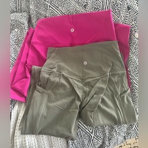 Two LULULemon Leggings size 8